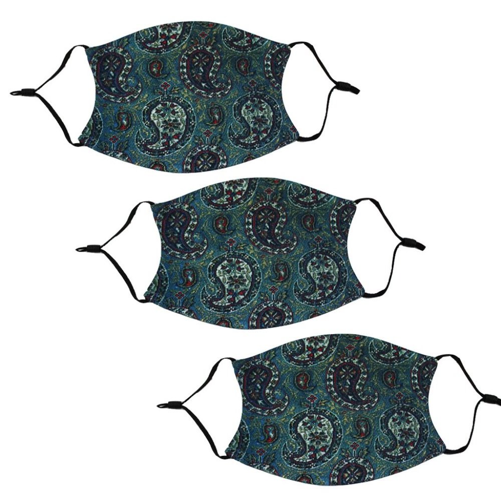 Pack of 3 Adjustable Polyester Graphic Face Mask M